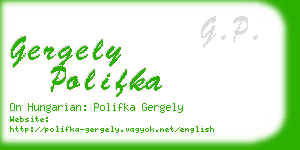 gergely polifka business card